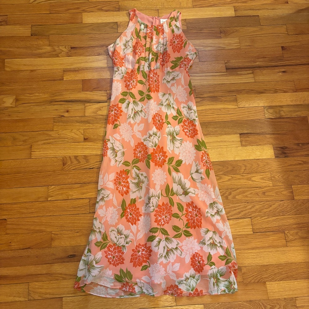 Chadwicks Pink Floral Maxi Dress – Size 6P